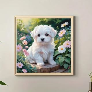 Preview: Diamond Painting Malteser Welpe
